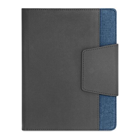 RUSSEL. Notizbuch A5 aus PU und Polyestergewebe mit Magnetverschluss mit unbedruckte Seiten Blau | ohne Werbeanbringung | Nicht verfügbar | Nicht verfügbar | Nicht verfügbar