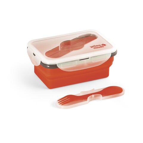 SAFFRON. Lunchbox. Faltbare hermetische Frischhaltebox aus Silikon und PP 640 mL Blau | ohne Werbeanbringung | Nicht verfügbar | Nicht verfügbar | Nicht verfügbar
