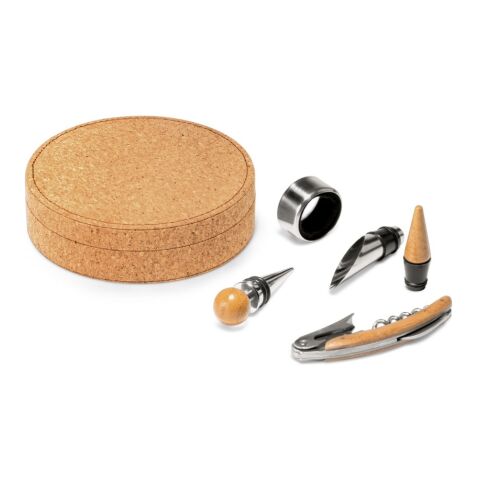 MORETO. 4-teiliges Weinset aus Bambus, Edelstahl und ABS Natur | ohne Werbeanbringung | Nicht verfügbar | Nicht verfügbar | Nicht verfügbar