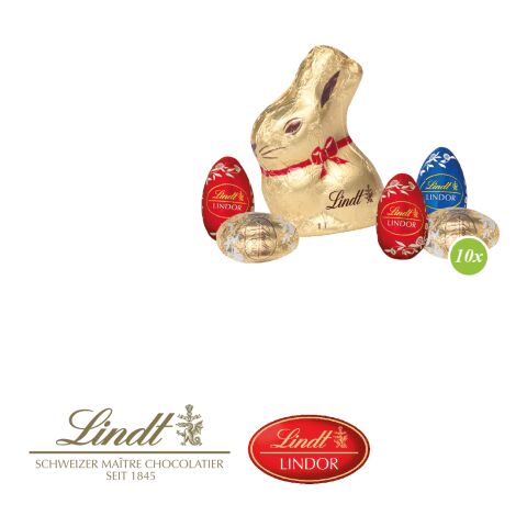 Werbe-Osterei mit Schokoladenmischung von Lindt bunt | ohne Werbeanbringung