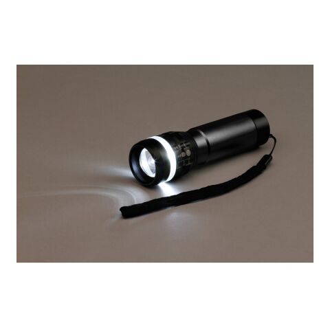 ZOOMIN. Taschenlampe aus Aluminium mit Zoomfunktion und 3 Lichtmodi schwarz | ohne Werbeanbringung | Nicht verfügbar | Nicht verfügbar | Nicht verfügbar
