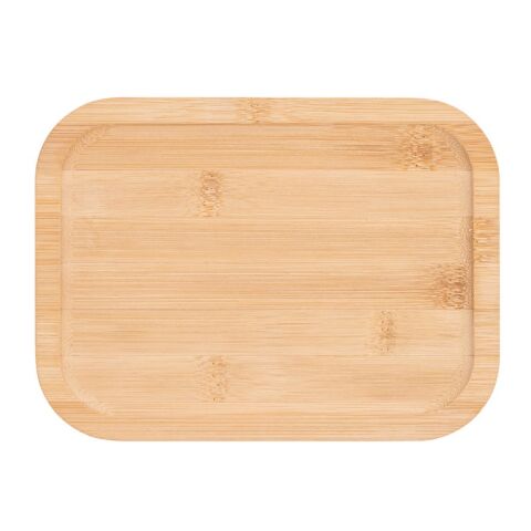 PORTOBELLO. Lunchbox. Hermetische Dose aus Borosilikatglas und Bambusdeckel 1000 mL Beige | ohne Werbeanbringung