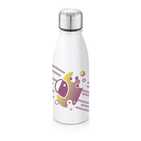 BILLY. Aluminiumflasche sublimations mit Edelstahlverschluss 500 ml Weiß | ohne Werbeanbringung | Nicht verfügbar | Nicht verfügbar | Nicht verfügbar
