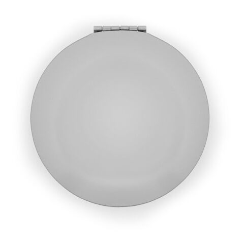 KAYLA. Runder doppelseitiger Aluminiumspiegel mit Magnetverschluss Silber | ohne Werbeanbringung | Nicht verfügbar | Nicht verfügbar