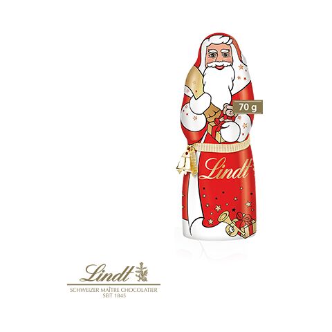 Lindt Weihnachtsmann Mit Glöckchen, 70 G bunt | ohne Werbeanbringung