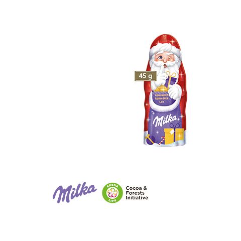 Milka Weihnachtsmann, 45 G bunt | ohne Werbeanbringung