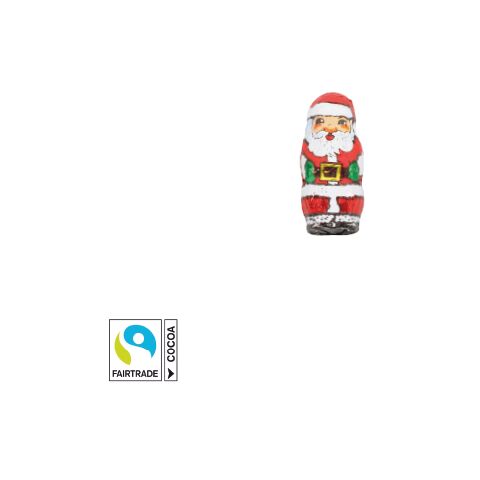 Werbe-Klappkarte Mit Weihnachtsmann Fairtrade® bunt | ohne Werbeanbringung