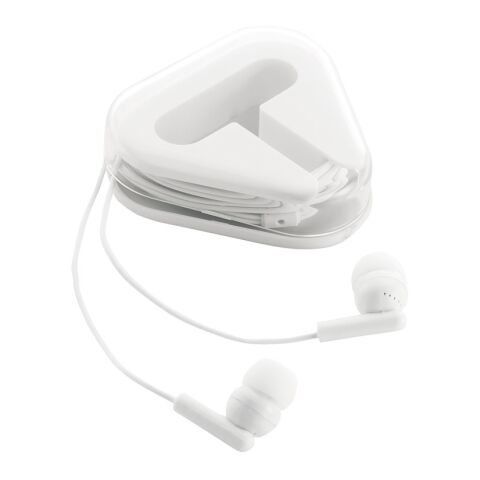 FARADAY. In-Ear Kopfhörer mit 1.25 Meter Kabel aus ABS Weiß | ohne Werbeanbringung