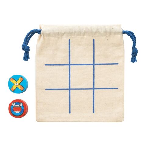 CROSSES. Klassisches 3-Gewinnt-Spiel aus Sperrholz, bestehend aus 10 Teilen Beige | ohne Werbeanbringung