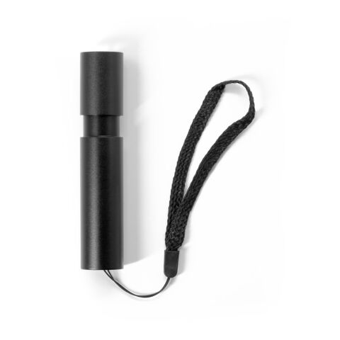 BRUCE. Wiederaufladbare Taschenlampe aus recyceltem Aluminium (100 % rAL) mit 30 mm ausziehbarer Spitze schwarz | ohne Werbeanbringung | Nicht verfügbar | Nicht verfügbar | Nicht verfügbar