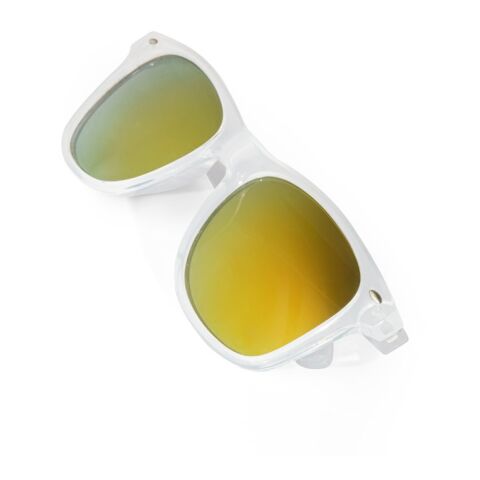 MEKONG. Sonnenbrille aus Polycarbonat mit verspiegelten Brillengläsern Dunkelgelb