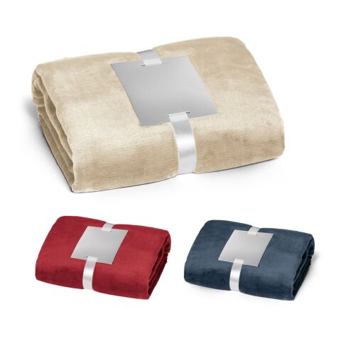 DYLEAF. Fleecedecke (240 g/m²) mit Personalisierungskarte Blau | ohne Werbeanbringung