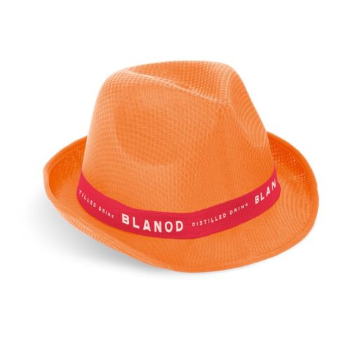 MANOLO POLI. Hut aus PP mit weißen Band aus Polyester Rosa | ohne Werbeanbringung | Nicht verfügbar | Nicht verfügbar | Nicht verfügbar