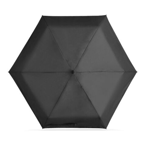 EMMA. Kompakter 19-Zoll-Mini-Regenschirm aus Pongee 190T schwarz