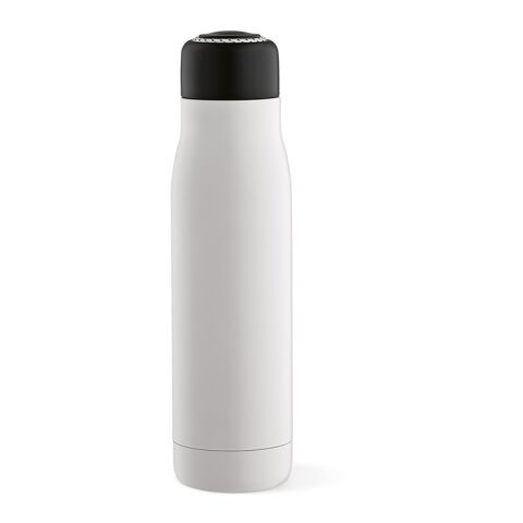 Lena Trinkflasche recy.Edelstahl, 570 ml. Mit Tragegriff aus rPET Weiß