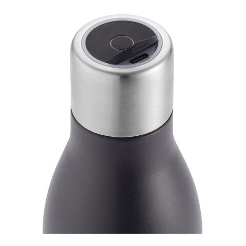 Parana Trinkflasche recy.Edelstahl, 550 ml. UV-Desinfektionsfunktion Schwarz | ohne Werbeanbringung | Nicht verfügbar | Nicht verfügbar | Nicht verfügbar