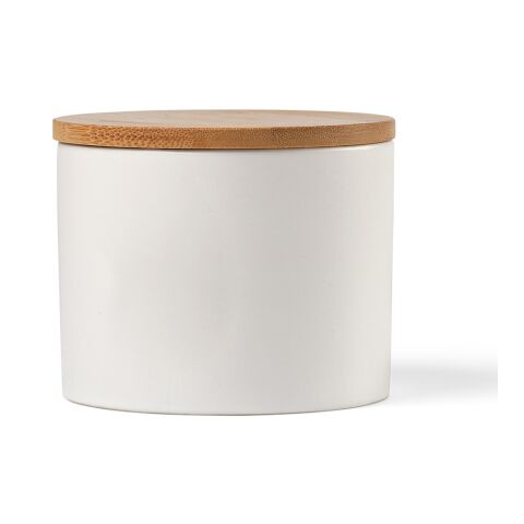 Munch 500 Behälter aus Keramik, 525 ml. Mit Bambusdeckel Weiß | ohne Werbeanbringung | Nicht verfügbar | Nicht verfügbar | Nicht verfügbar