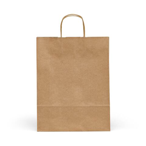 Vesuvio L braune FSC®-Kraftpapiertasche aus Recyclingpapier, 115g/m² Beige | ohne Werbeanbringung | Nicht verfügbar | Nicht verfügbar | Nicht verfügbar