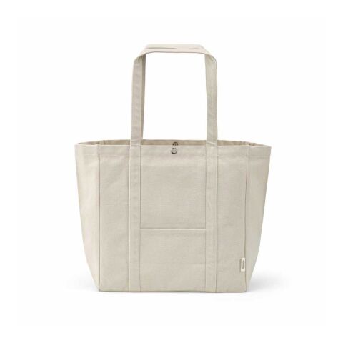 Damavand Einkaufstasche aus recy. Baumwolle, 360g/m², mit Druckknopfverschluss Beige