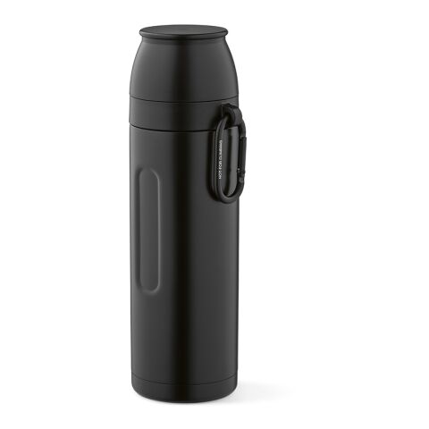 Loire Thermos recy.Edelstahl 810 ml Schwarz | ohne Werbeanbringung