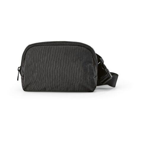 Singapore Gürteltasche 1,5L aus recy. Nylon. Mit 2 Fächern und verstellbarem Hüftgurt. Schwarz