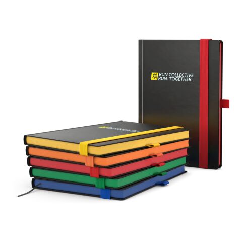 Notizbuch Hardcover Color-Book Ausstattung farbig Gelb | DIN A5 | ohne Werbeanbringung | Winkelkaro | Siebdruck-Digital inkl.
