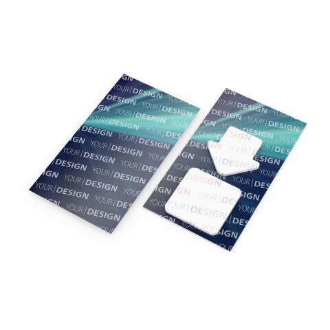 Haftnotiz-Karte Note-Card Form 2 Haftnotizblöcke formgestanzt Trägerkarte 110 × 200 mm | ohne Werbeanbringung | ohne Werbeanbringung | ohne Werbeanbringung | Pfeil – Quadrat (abgerundet)