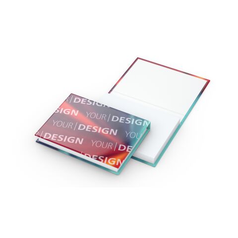 Haftnotizblock Hardcover Dublin Format mittelgroß 100 Haftzettel 105 × 78 mm | Nicht verfügbar | ohne Werbeanbringung | weiß | matt