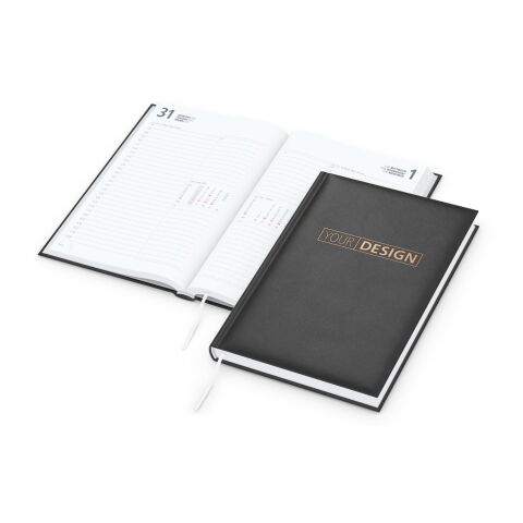 Tageskalender Image Mo.–Fr. je 1 Seite 352 Seiten Kunstleder-Hardcover Schwarz | DIN A5 | ohne Werbeanbringung | Kupferprägung inkl.