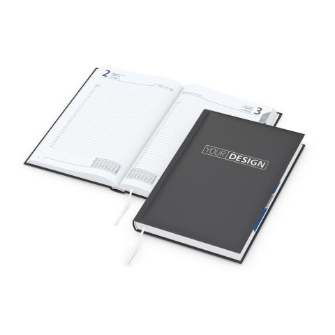 Tageskalender Manager Monatsregister Mo.–So. je 1 Seite Kunstleder-Hardcover Silberprägung inkl.