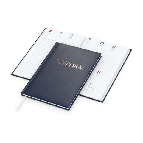 Wochenkalender Prestige A5 Kunstleder-Hardcover robust marineblau | Kupferprägung inkl.