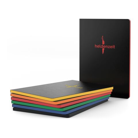 Notizbuch Tablet-Book Farbschnitt Naturkarton-Softcover schwarz Schwarz | 94 × 152 mm | ohne Werbeanbringung | grün/grün | 94 × 152 mm / Winkelkaro