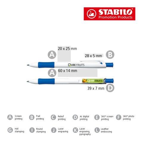 STABILO concept image Kugelschreiber 1-farbiger Tampondruck | ohne Werbeanbringung