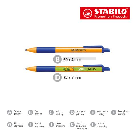 STABILO pointball Kugelschreiber grün | 1-farbiger Tampondruck