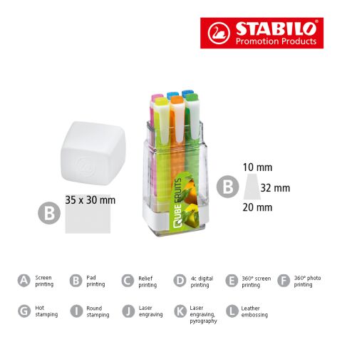 STABILO swing cool 6er Box Leuchtmarkierer 1-farbiger Tampondruck