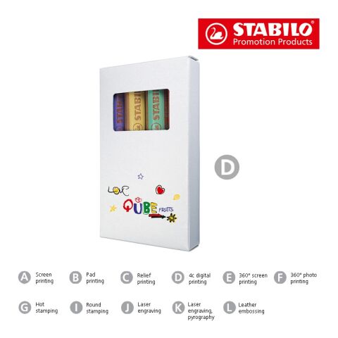 STABILO woody duo Farbstift 4er-Set 4c-Digitaldruck