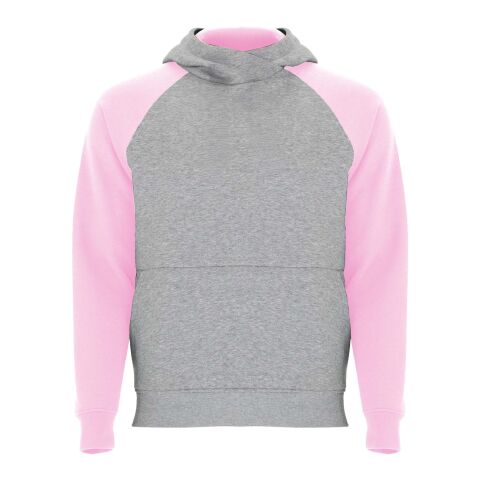 Badet zweifarbiger Kapuzenpullover für Kinder  heather grau-hellrosa | 11/12