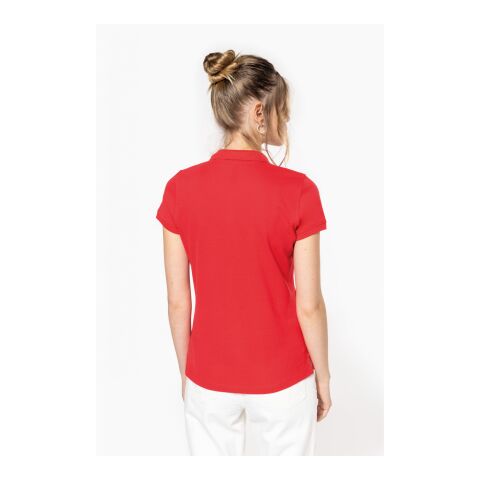 Damen Piqué Cotton Polo weiß | S | ohne Werbeanbringung