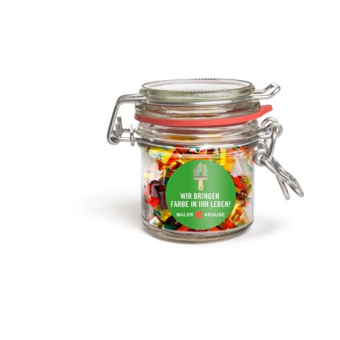 Fruchtkaramellen im Nostalgie Glas Digitaldruck