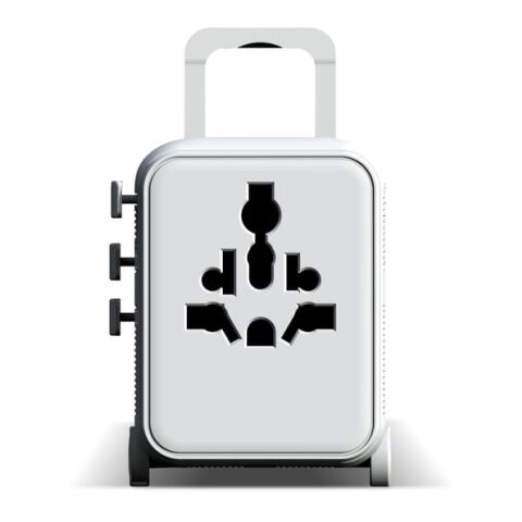 Xoopar Luggie GaN Weltreise-Adapter-Trolley Weiss | ohne Werbeanbringung | Nicht verfügbar | Nicht verfügbar