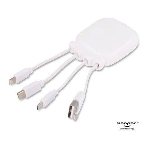 3192 | Xoopar Octopus Gamma 2 Bio Charging cable with 3.000mAh Powerbank Weiss | ohne Werbeanbringung | Nicht verfügbar | Nicht verfügbar | Nicht verfügbar