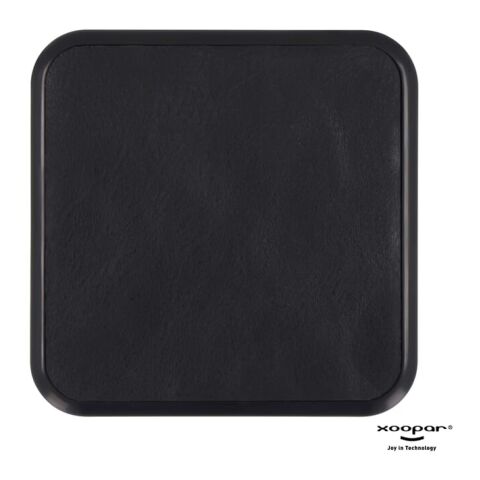 2259 | Xoopar Iné Wireless Fast Charger - Recycled Leather 15W Schwarz | ohne Werbeanbringung | Nicht verfügbar | Nicht verfügbar | Nicht verfügbar