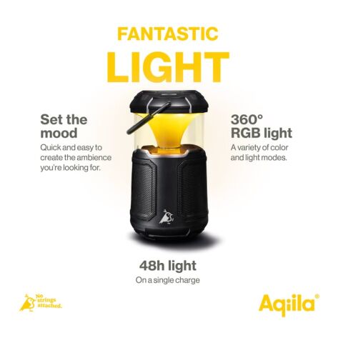 Aqiila Soundbird B10 Bluetooth-Lautsprecher mit Beleuchtung und Powerbank schwarz | ohne Werbeanbringung | Nicht verfügbar | Nicht verfügbar