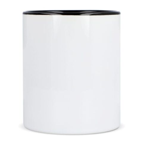 Oslo Sublimationsbecher farbig innen &amp; Griff 300ml Weiss-Schwarz | ohne Werbeanbringung | Nicht verfügbar | Nicht verfügbar | Nicht verfügbar