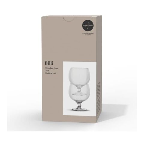 Billi Weinglas 350 ml 2er Set Transparent | ohne Werbeanbringung