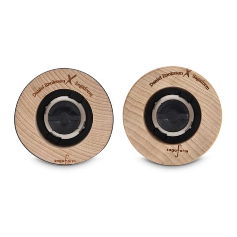 Sagaform "Gurken" Salz- und Pfeffermühle Set klein, 15 cm Schwarz | Gravur | Mühle 1 unten | 40 mm x 80 mm