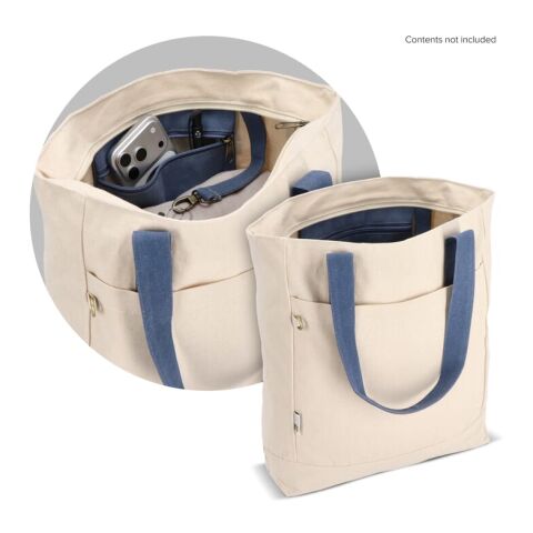 InSideOut Reuuz Canvas Tragetasche 33 x 42 x 10 cm Ecru-Graublau | ohne Werbeanbringung | Nicht verfügbar | Nicht verfügbar