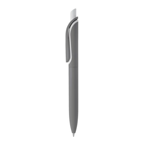 Kugelschreiber Click-Shadow Soft-Touch Hergestellt in Deutschland Grau | 3D Digitaldruck | Clip | 30 mm x 7 mm | Nicht verfügbar