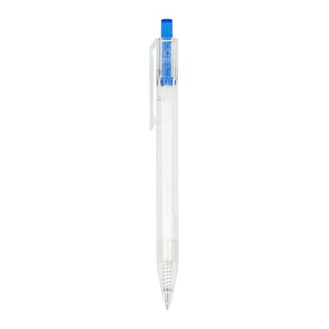 R-PET-Kugelschreiber Blau Weiss-Blau Weiss | 1-farbiger Tampondruck | in Verlängerung vom Clip | 30 mm x 7 mm | Nicht verfügbar