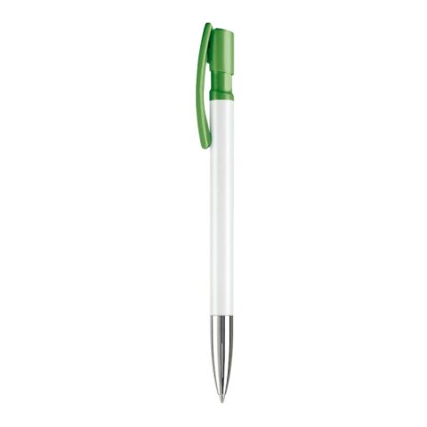 Kugelschreiber Nash Hardcolour mit Metallspitze Weiss-Grün | 1-farbiger Tampondruck | Clip | 30 mm x 5 mm | Nicht verfügbar
